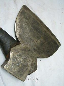 Antique Wm. Beatty & Son Broad Squaring Hewing Axe Lumber Woodworking Tool A