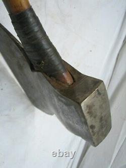 Antique Wm. Beatty & Son Broad Squaring Hewing Axe Lumber Woodworking Tool A