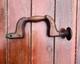 Antique Wood & Brass Plated Bit Brace Hand Drill Tool Vintage Woodworking Tools