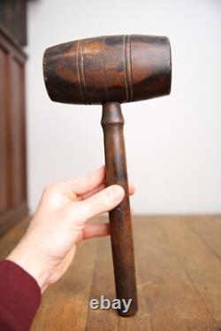 Antique Wood Carvers Mallet Carving Chisel Hammer Woodworking Tool Gavel