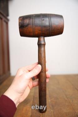 Antique Wood Carvers Mallet Carving Chisel Hammer Woodworking Tool Gavel