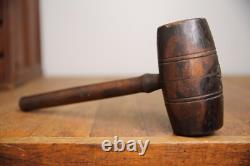 Antique Wood Carvers Mallet Carving Chisel Hammer Woodworking Tool Gavel