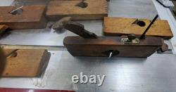 Antique Wood Molding Planes LOT of 9 Wood Working Tools