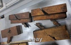 Antique Wood Molding Planes LOT of 9 Wood Working Tools