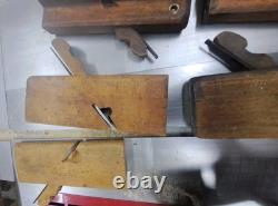 Antique Wood Molding Planes LOT of 9 Wood Working Tools