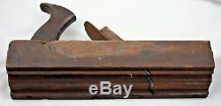Antique Wooden Crown Molding Plane Complex Woodworking Stamped V. U. Found in PA