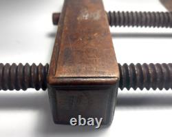 Antique Wooden Parallel Clamp Woodworkers (circa 1860) M. Aldrich Lowell Mass