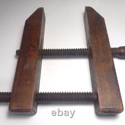 Antique Wooden Parallel Clamp Woodworkers (circa 1860) M. Aldrich Lowell Mass