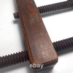 Antique Wooden Parallel Clamp Woodworkers (circa 1860) M. Aldrich Lowell Mass
