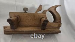 Antique Wooden Plow Plane Sharpless Cheltenham 1850 Hand Tool Woodworking