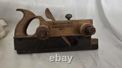 Antique Wooden Plow Plane Sharpless Cheltenham 1850 Hand Tool Woodworking