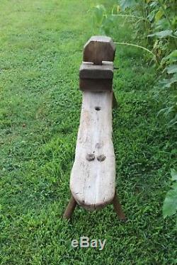 Antique Woodworking Bench Shaving Horse Draw Knife Stanley Tools Shave Vintage