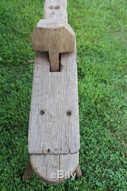 Antique Woodworking Bench Shaving Horse Draw Knife Stanley Tools Shave Vintage