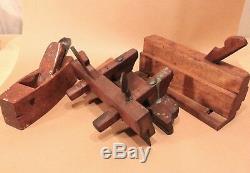 Antique Woodworking Plow Plough Molding Block Plane Wood Steel Selling Lot of 3