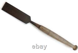 Antique Woodworking Tool Very Large Chisel withWooden Handle Ship Building Tools