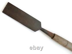 Antique Woodworking Tool Very Large Chisel withWooden Handle Ship Building Tools