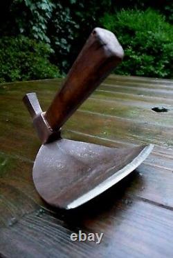 Antique carving carpenter adze woodworking tool stamped marker logo very rare