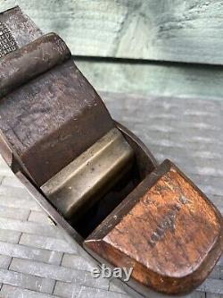 Antique infill smoothing plane Brass Lever Cap Marples Hibernia vintage tools