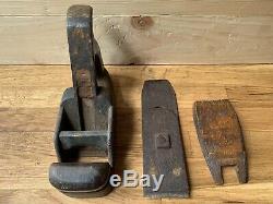 Antique infill smoothing plane old woodworking plane tool wooden infill vintage