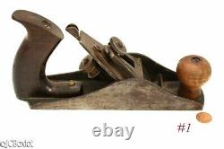 Antique patented SANDUSKY METAL SMOOTHER PLANE corrugated woodworking tool
