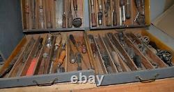 Antique pattern maker tool chest woodworkers collectible early saw drill hammer