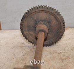 Antique saw mill gear driven power feed early woodworking tool collectible