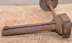 Antique saw mill gear driven power feed early woodworking tool collectible