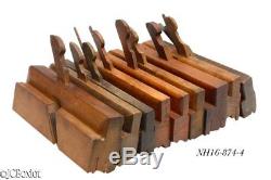Antique wood wooden COMPLEX MOLDING PLANE TOOLS woodworking LOT phila others