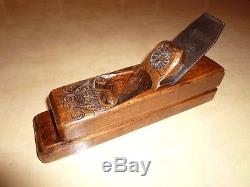 Antique woodworking tool continental Dutch plane collectable decorated dated1783