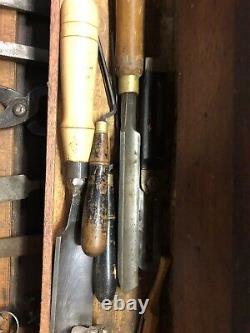 Antique woodworking tools-Dietzgen wood tool case
