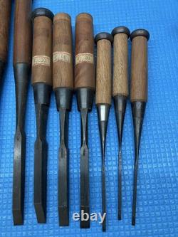 Aoi Yoshimune 15 Piece Chisel Set Woodworking Tools Used Condition