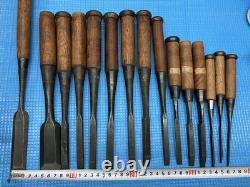 Aoi Yoshimune 15 Piece Chisel Set Woodworking Tools Used Condition