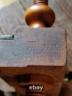 Beautiful Antique Bensen & Crannell Albany Screw Arm Woodworking Plow Plane
