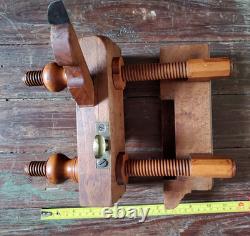 Beautiful Antique Bensen & Crannell Albany Screw Arm Woodworking Plow Plane