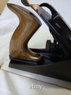 Bench Plane No 4 1/2 Vintage Woodworking Tool Brass Handles Antique Wood Plane