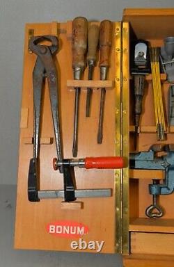 Bonum Rare German tool kit woodworker cabinet collectible Germany extra tools
