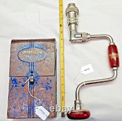 Brace & Bits, Craftsman Nice 10 Vtg. Woodworkers Auger Brace, & Auger Bits, USA