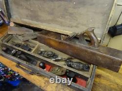 Bundle of Vintage Wooden Planes Woodworking Tools Various Sizes