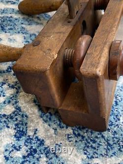 Cabinet Maker Woodworker Antique Wood Plough Plane Screw Arm Friedrich Ott 1913