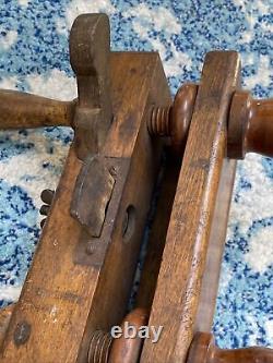 Cabinet Maker Woodworker Antique Wood Plough Plane Screw Arm Friedrich Ott 1913