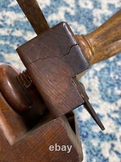 Cabinet Maker Woodworker Antique Wood Plough Plane Screw Arm Friedrich Ott 1913