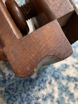 Cabinet Maker Woodworker Antique Wood Plough Plane Screw Arm Friedrich Ott 1913