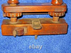 Cabinet Maker Woodworker Antique Wood Plough Plow Plane Screw Arm #37 1850s L8