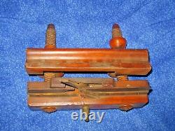 Cabinet Maker Woodworker Antique Wood Plough Plow Plane Screw Arm #37 1850s L8