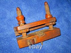 Cabinet Maker Woodworker Antique Wood Plough Plow Plane Screw Arm #37 1850s L8