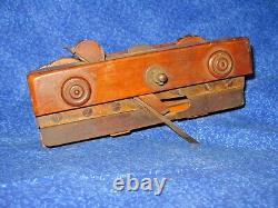 Cabinet Maker Woodworker Antique Wood Plough Plow Plane Screw Arm #37 1850s L8