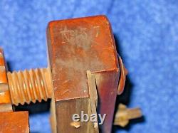 Cabinet Maker Woodworker Antique Wood Plough Plow Plane Screw Arm #37 1850s L8