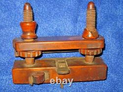 Cabinet Maker Woodworker Antique Wood Plough Plow Plane Screw Arm #37 1850s L8