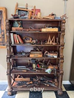 Cabinet of Rare Antique Woodworking Tools, All Tools and Cabinet Included