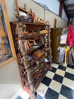 Cabinet of Rare Antique Woodworking Tools, All Tools and Cabinet Included